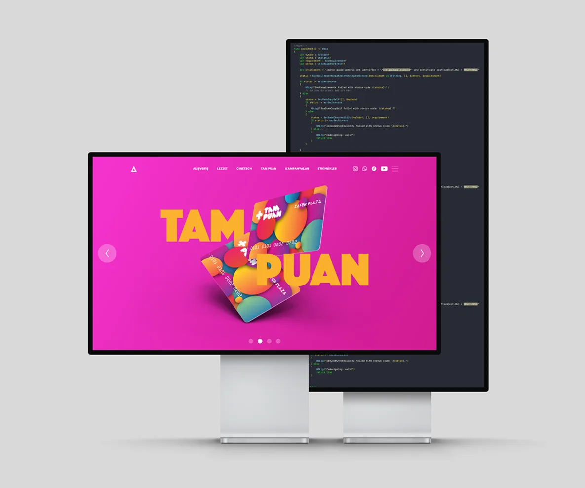 Zafer Plaza Alışveriş Merkezi - Web Sitesi Çalışması